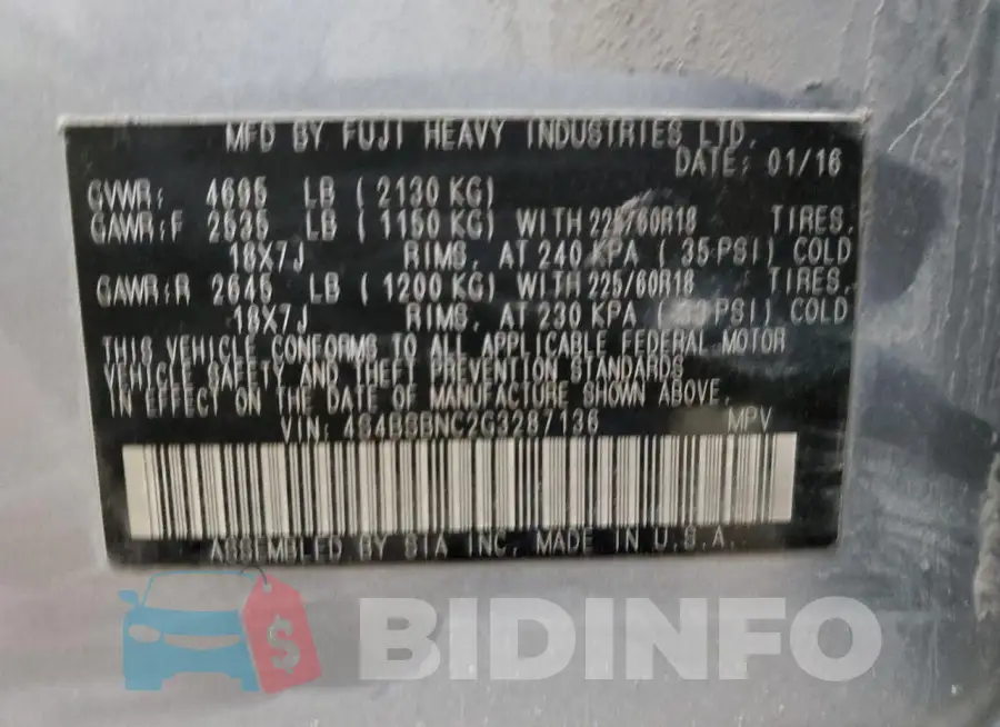 4S4BSBNC2G3287136 Photo# 13