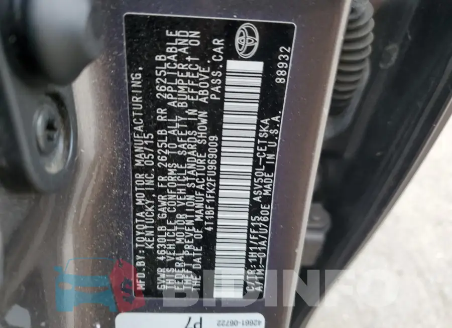 4T1BF1FK2FU969009 Photo# 13