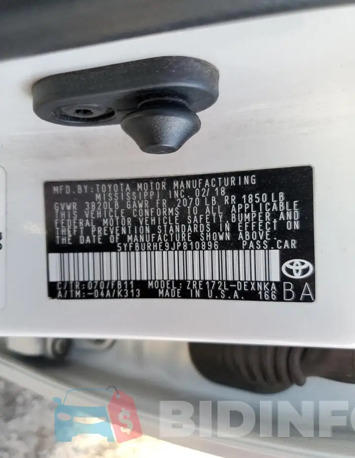 5YFBURHE9JP810896 Photo# 12