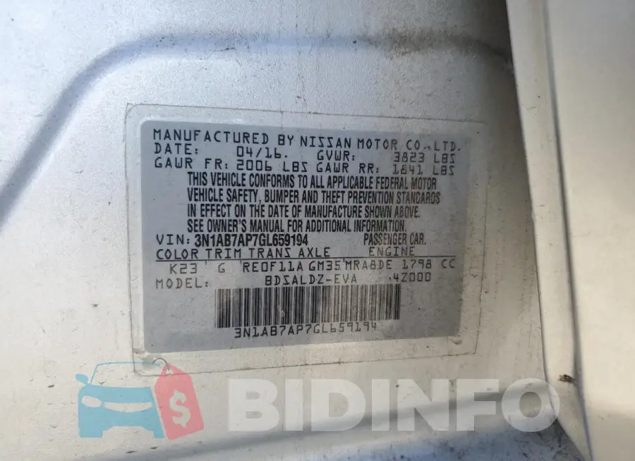 3N1AB7AP7GL659194 Photo# 12