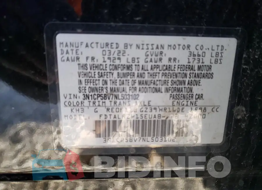 3N1CP5BV7NL503102 Photo# 13