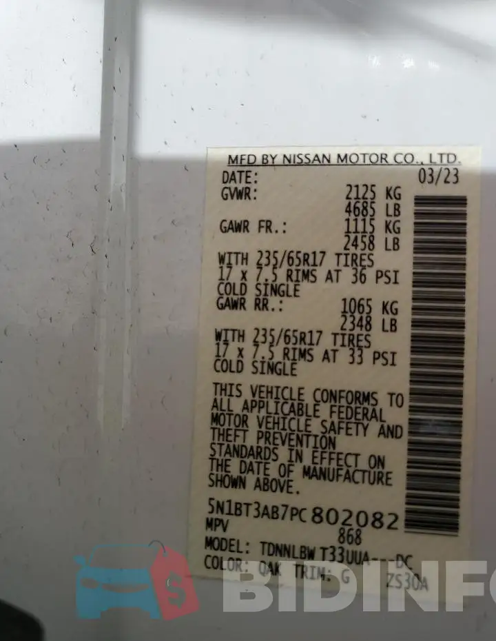 5N1BT3AB7PC802082 Photo# 13