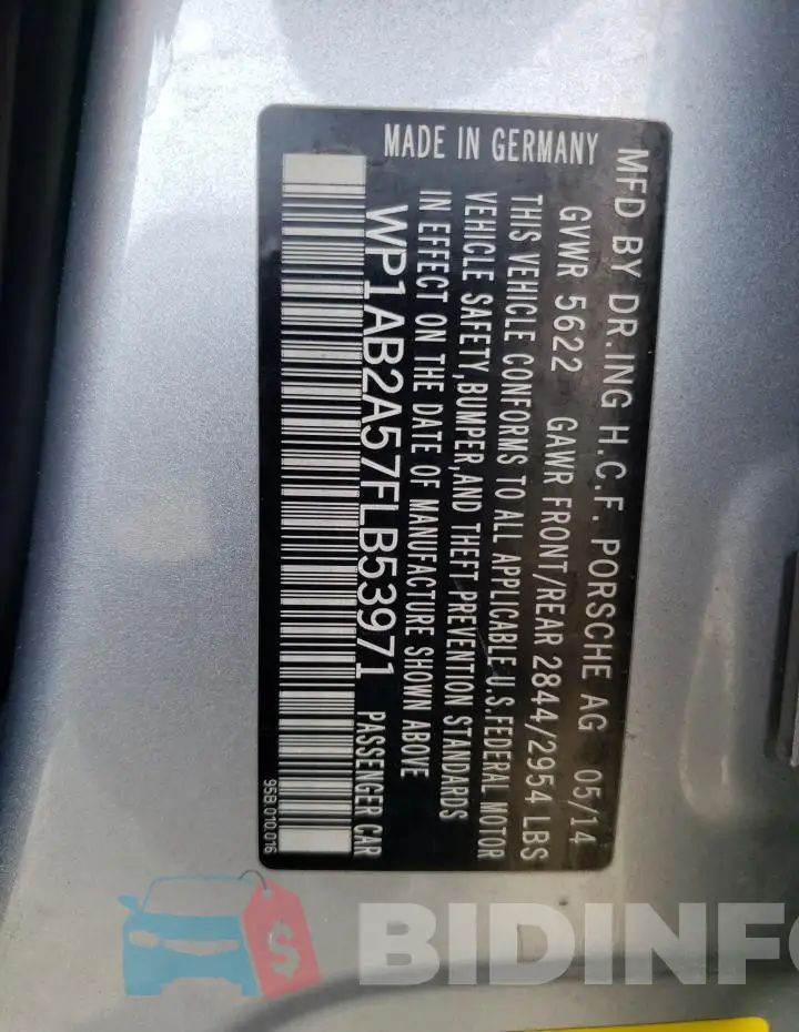 WP1AB2A57FLB53971 Photo# 12
