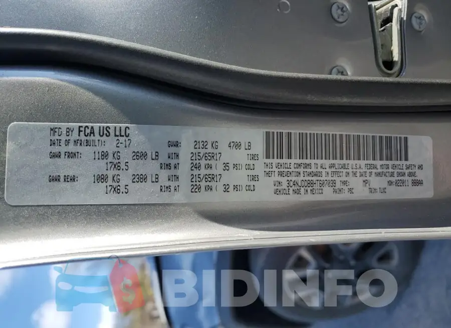 3C4NJDDB8HT607039 Photo# 12