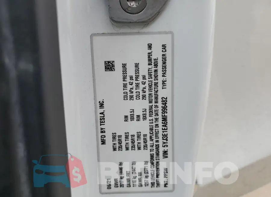 5YJ3E1EA6MF996482 Photo# 12