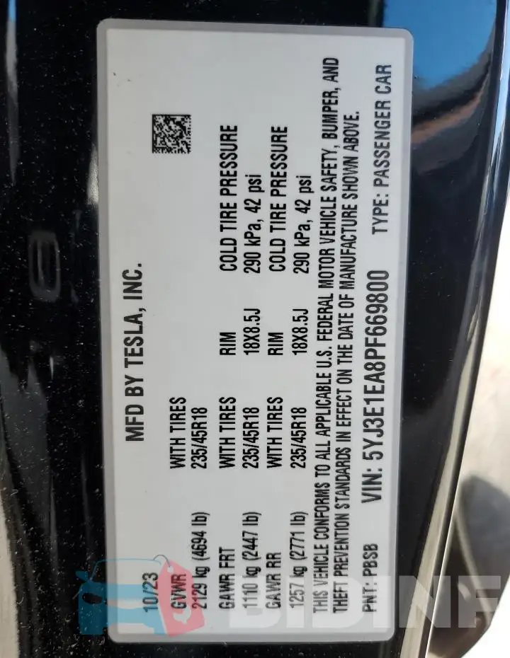 5YJ3E1EA8PF669800 Photo# 13