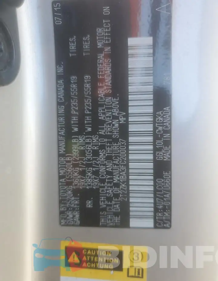 2T2ZK1BA3FC200037 Photo# 13