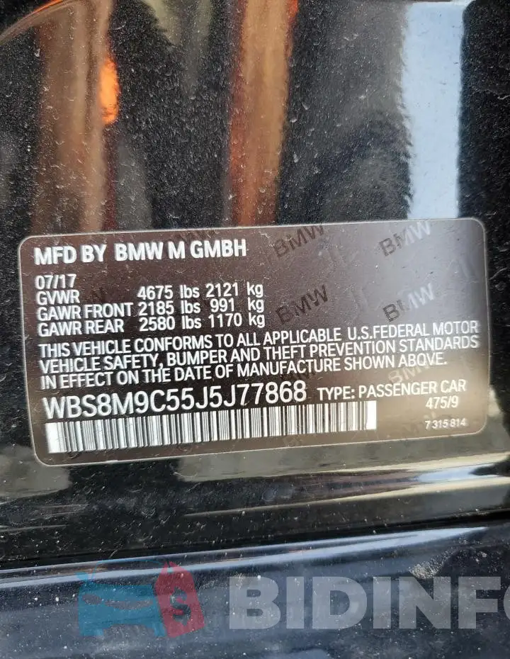 WBS8M9C55J5J77868 Photo# 12
