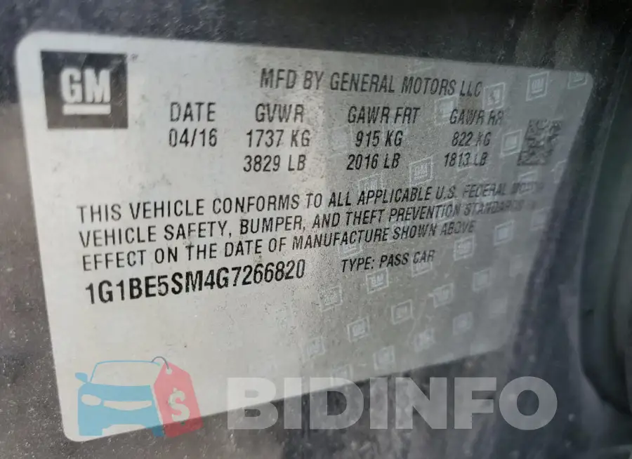 1G1BE5SM4G7266820 Photo# 12