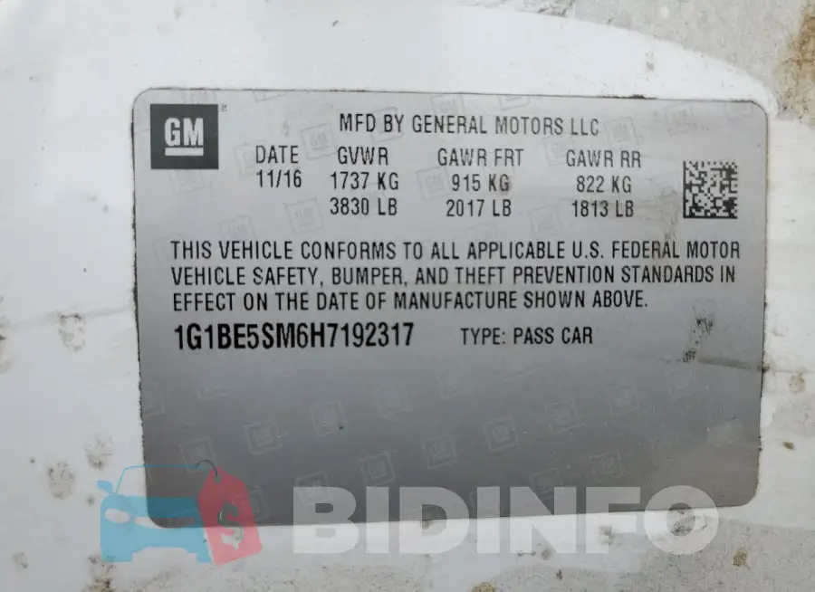 1G1BE5SM6H7192317 Photo# 13