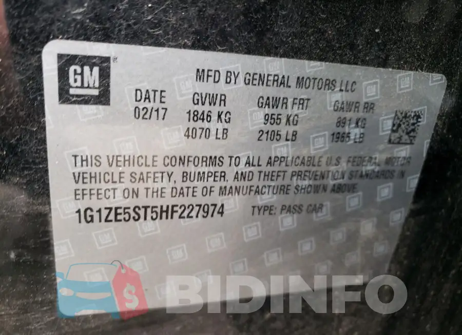 1G1ZE5ST5HF227974 Photo# 12