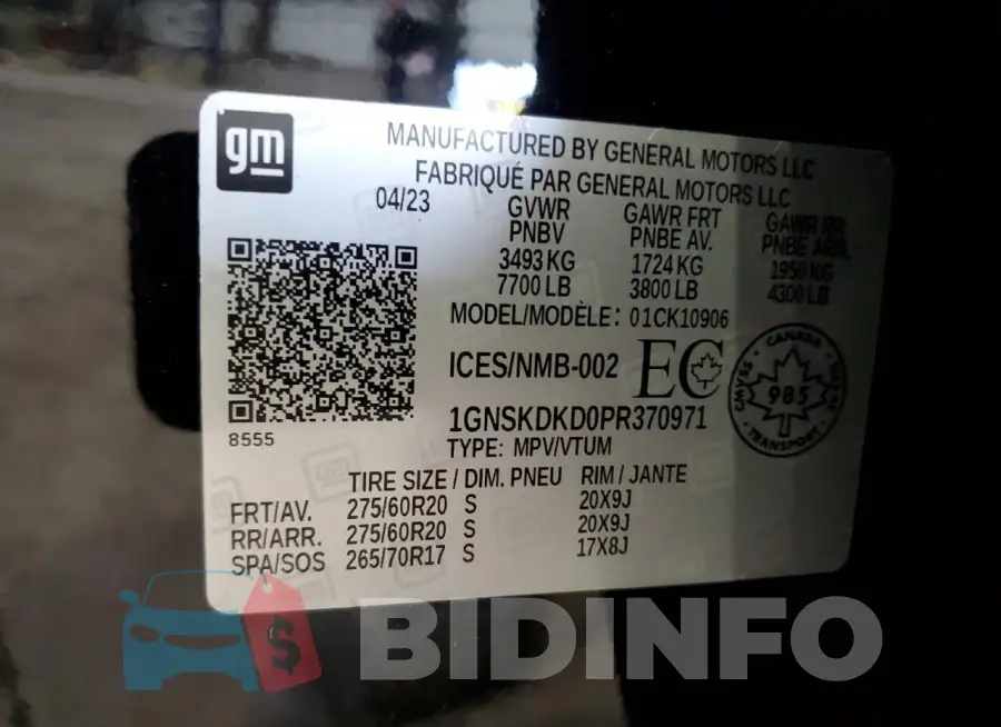 1GNSKDKD0PR370971 Photo# 13