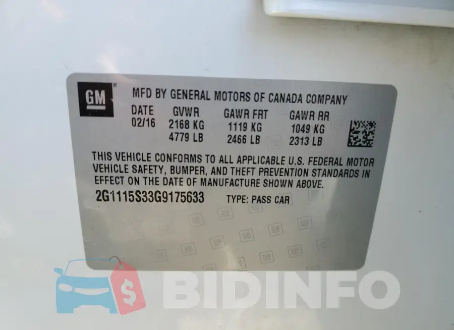 2G1115S33G9175633 Photo# 12