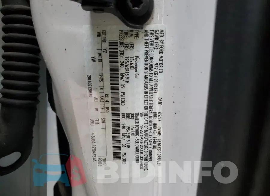 1FADP3E2XGL339405 Photo# 12