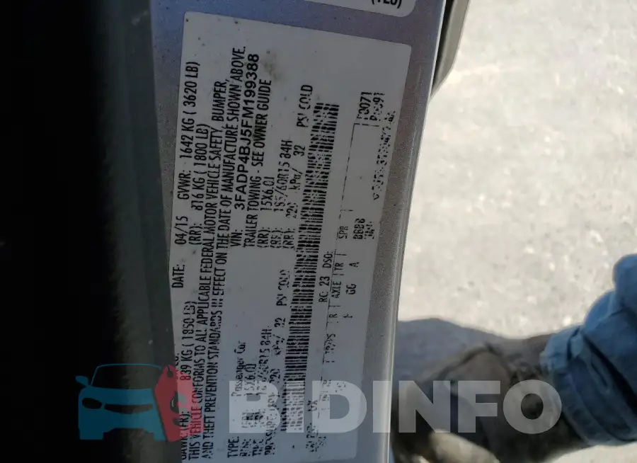 3FADP4BJ5FM199388 Photo# 12