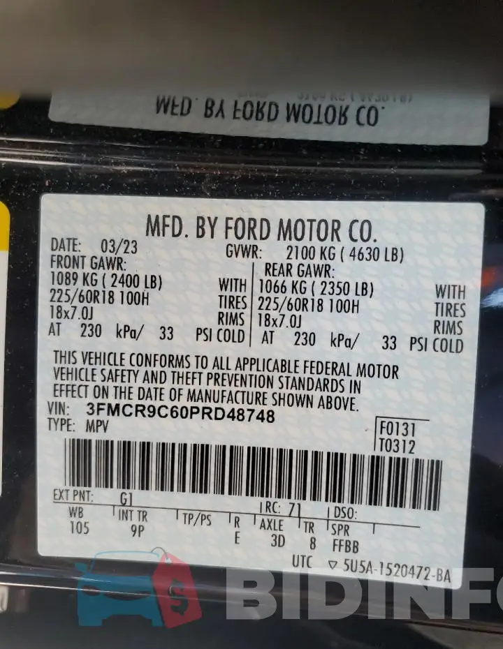 3FMCR9C60PRD48748 Photo# 12