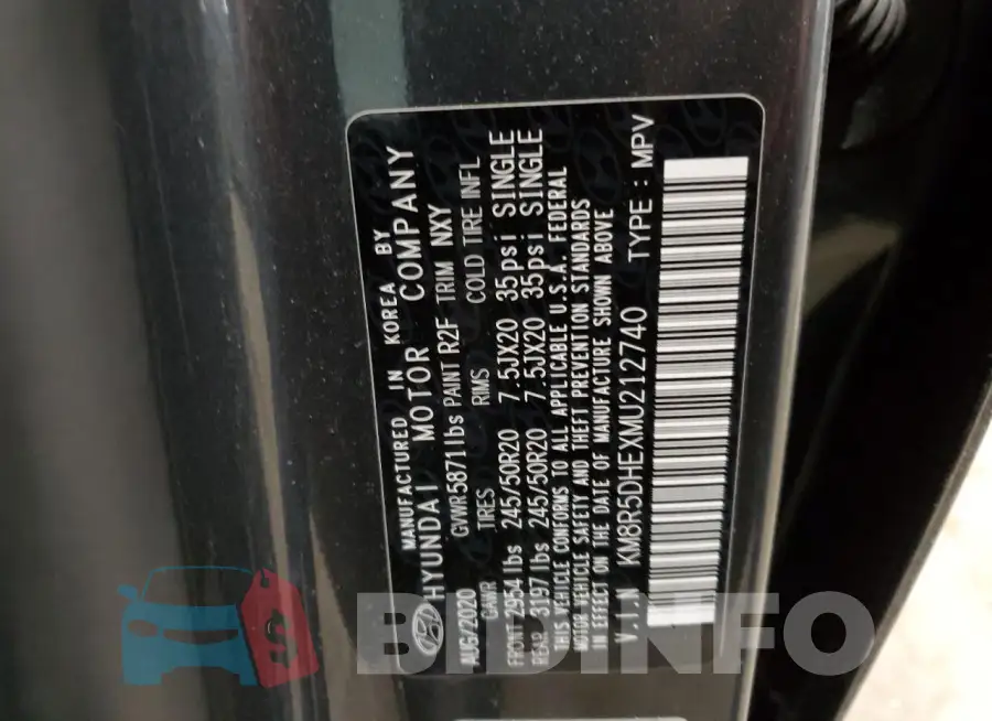 KM8R5DHEXMU212740 Photo# 13