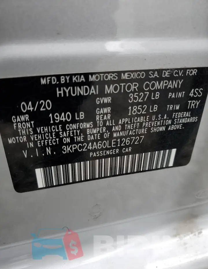 3KPC24A60LE126727 Photo# 13