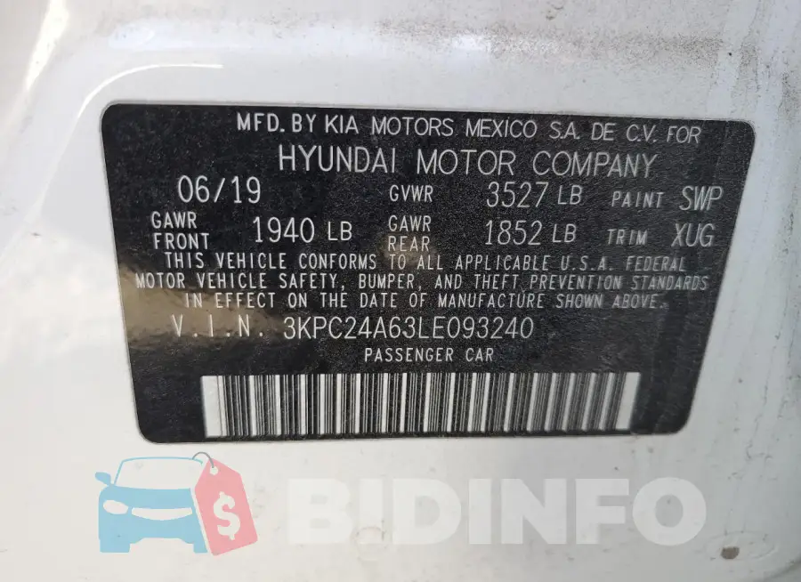 3KPC24A63LE093240 Photo# 12