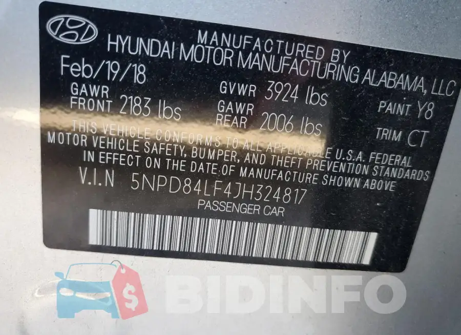 5NPD84LF4JH324817 Photo# 12