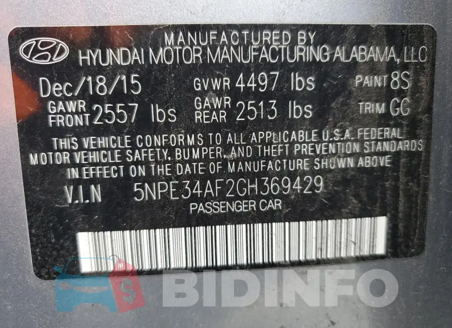 5NPE34AF2GH369429 Photo# 12