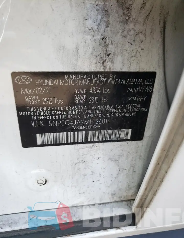 5NPEG4JA2MH126014 Photo# 13