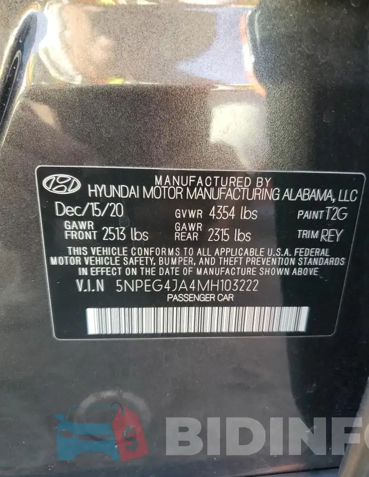 5NPEG4JA4MH103222 Photo# 12