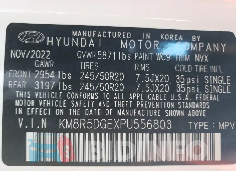 KM8R5DGEXPU556803 Photo# 13