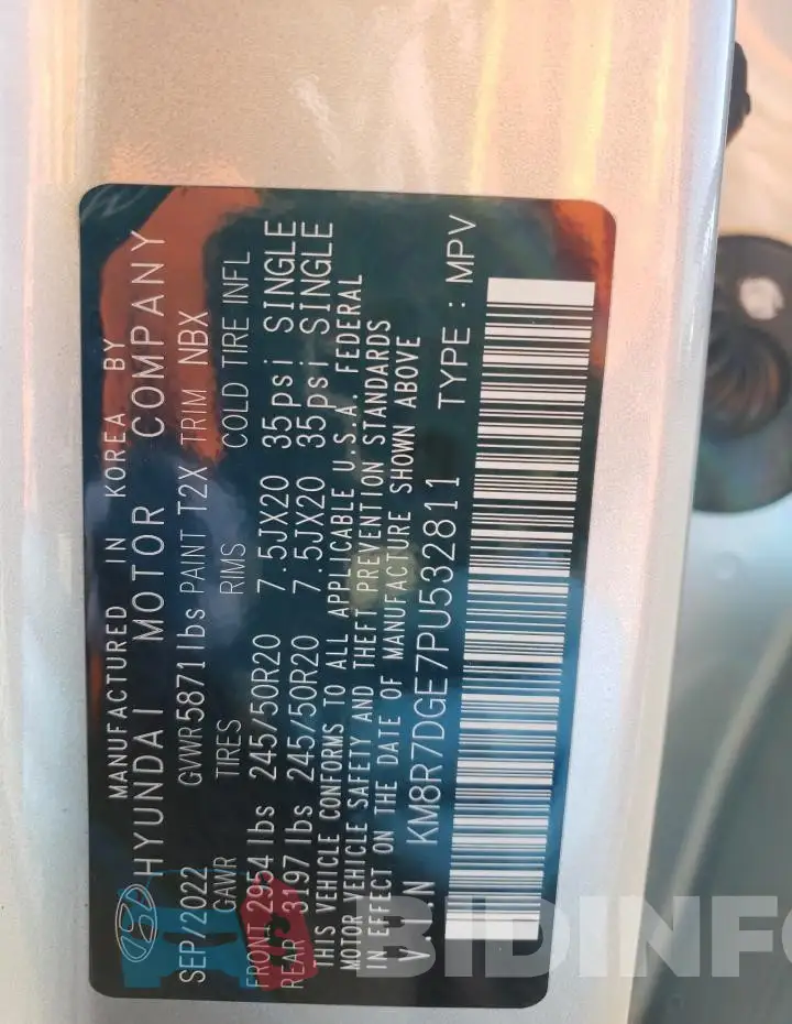 KM8R7DGE7PU532811 Photo# 13