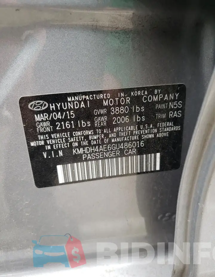 KMHDH4AE6GU486016 Photo# 13