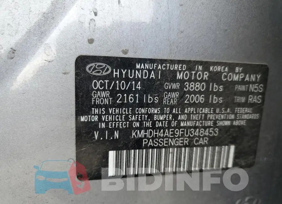 KMHDH4AE9FU348453 Photo# 12