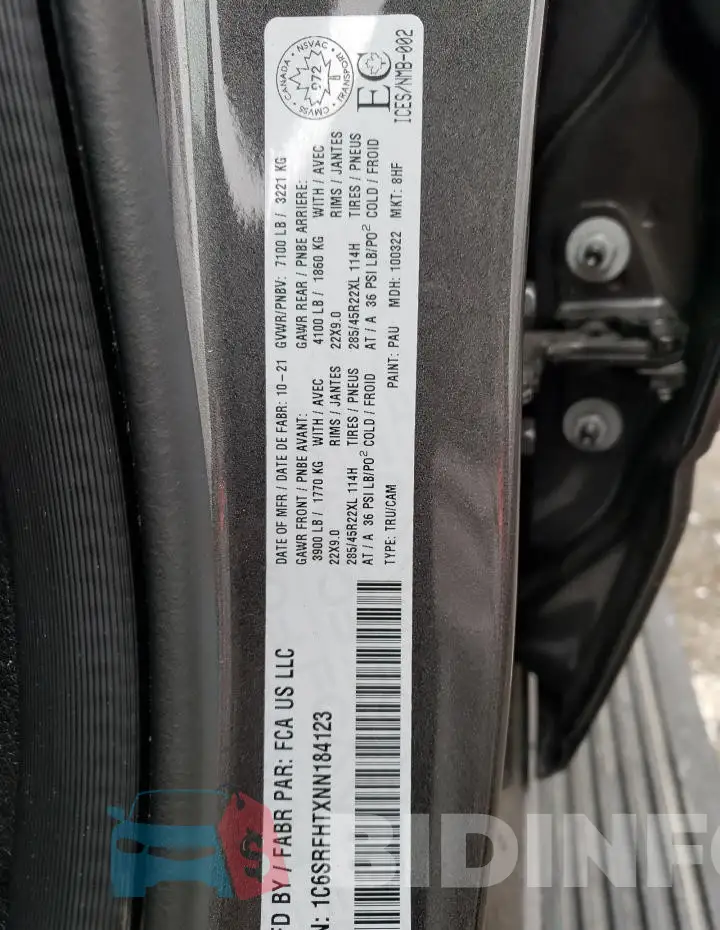 1C6SRFHTXNN184123 Photo# 13
