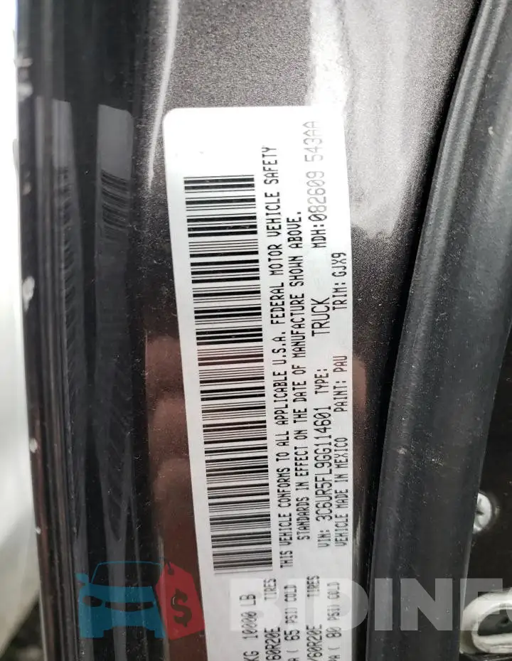 3C6UR5FL9GG114601 Photo# 10