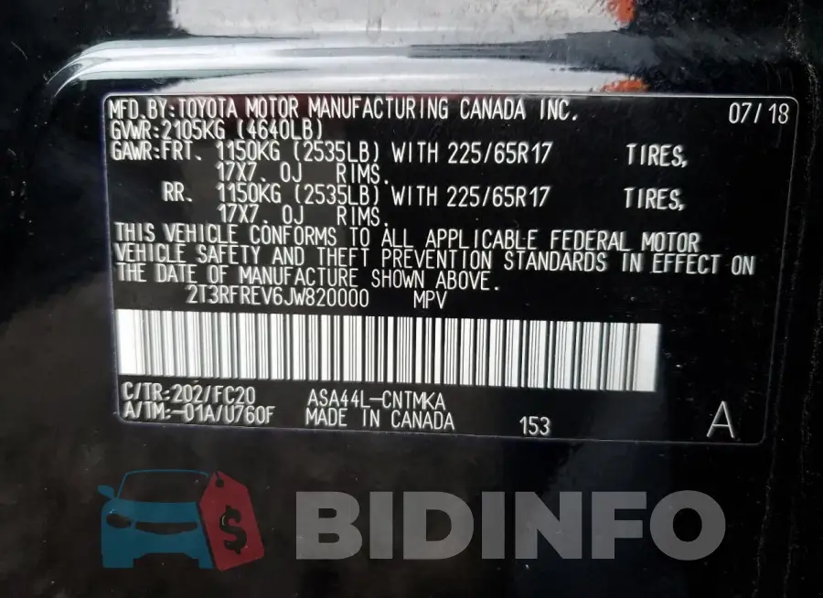 2T3RFREV6JW820000 Photo# 13
