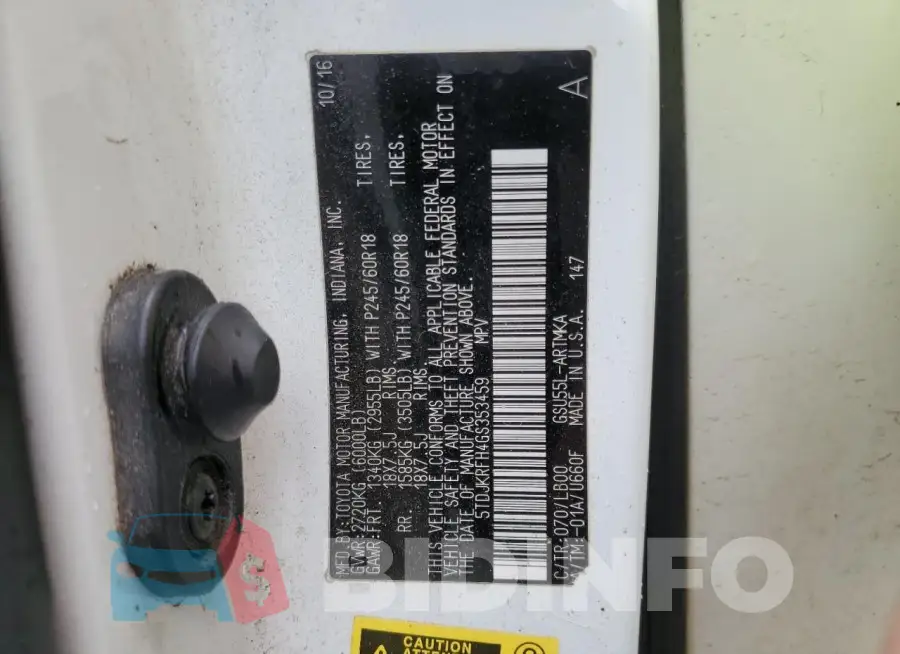 5TDJKRFH4GS353459 Photo# 13