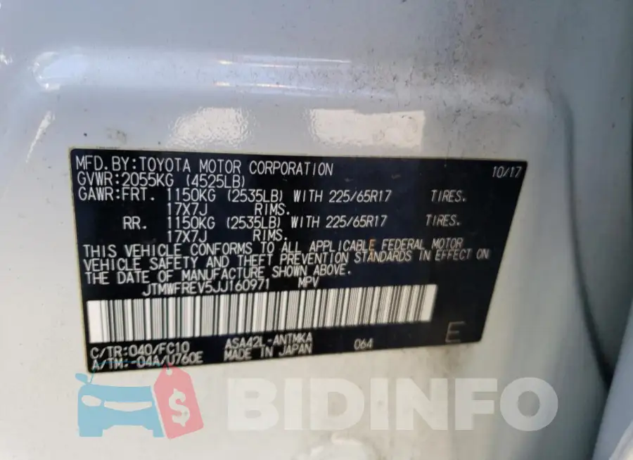 JTMWFREV5JJ160971 Photo# 13