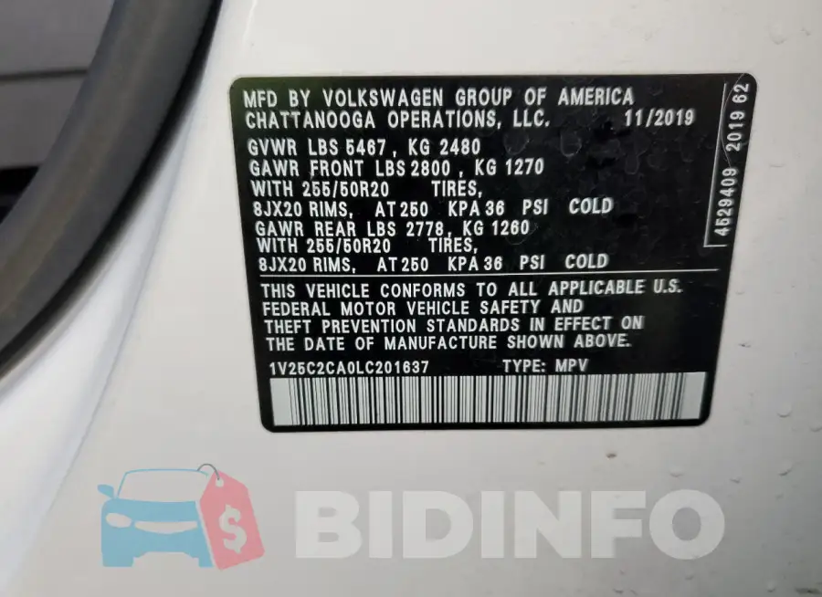 1V25C2CA0LC201637 Photo# 13
