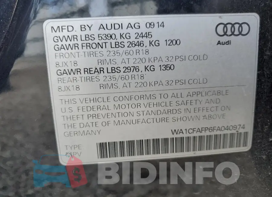 WA1CFAFP6FA040974 Photo# 12