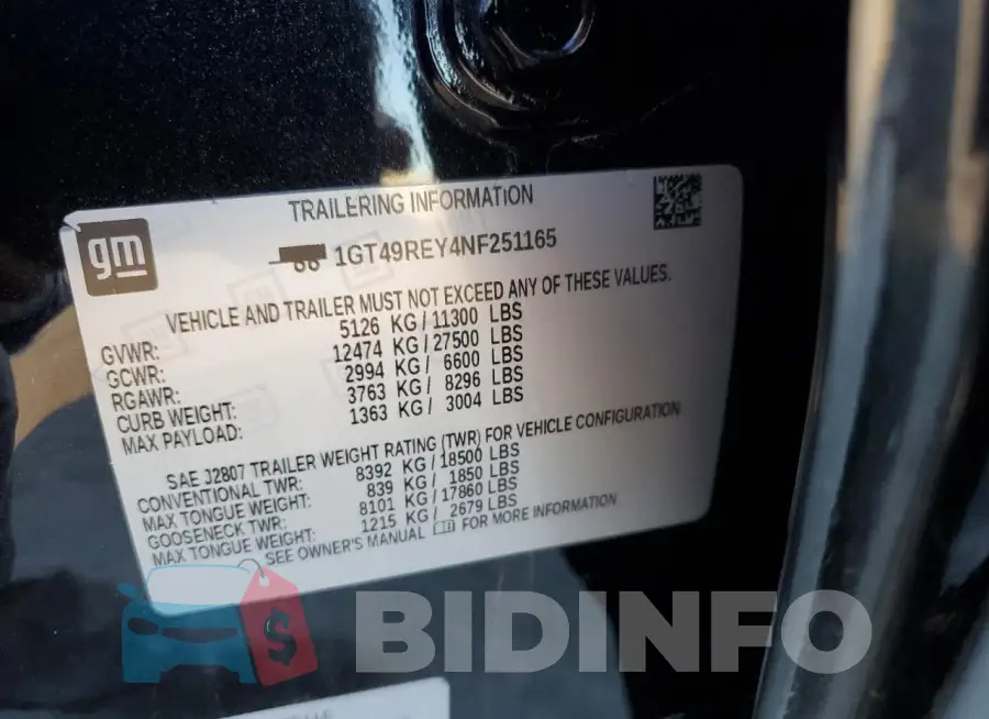 1GT49REY4NF251165 Photo# 12