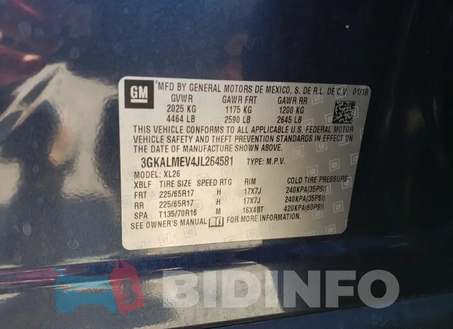 3GKALMEV4JL264581 Photo# 12