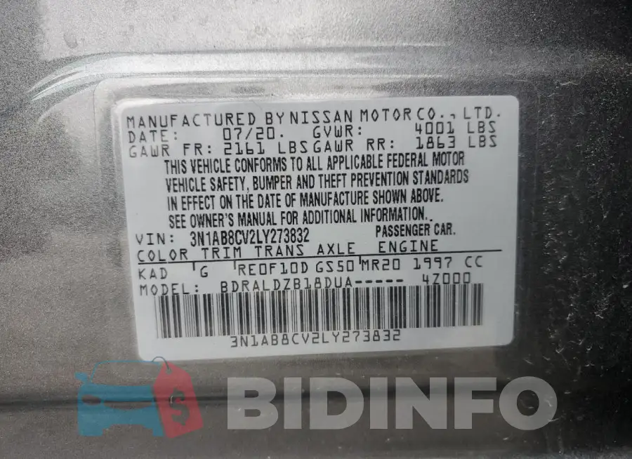 3N1AB8CV2LY273832 Photo# 12