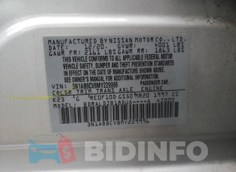 3N1AB8CV8MY229996 Photo# 12