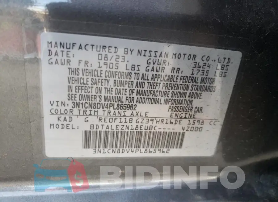 3N1CN8DV4PL865962 Photo# 12