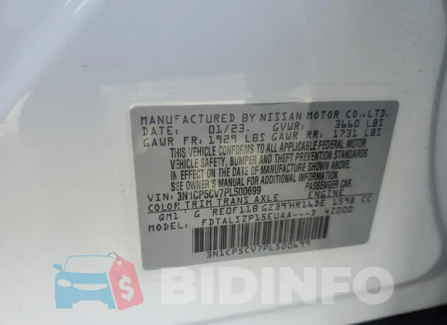 3N1CP5CV7PL500699 Photo# 13