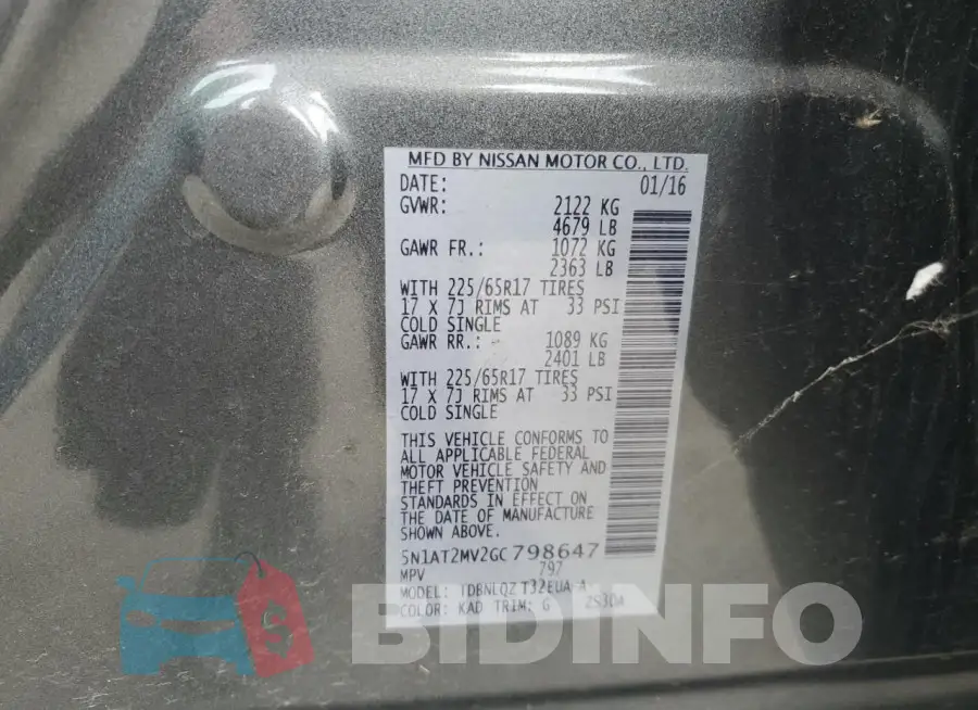 5N1AT2MV2GC798647 Photo# 13