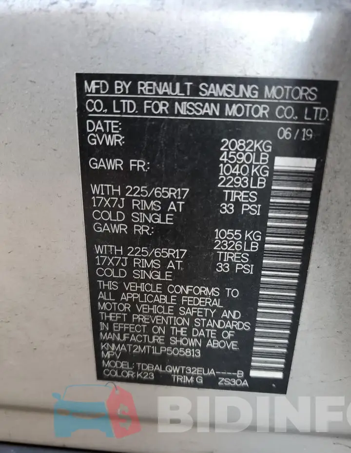 KNMAT2MT1LP505813 Photo# 12