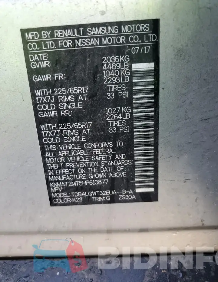 KNMAT2MT5HP610877 Photo# 13