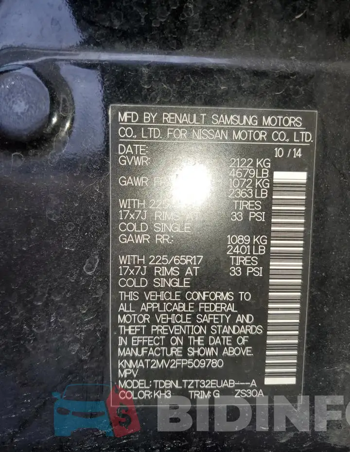 KNMAT2MV2FP509780 Photo# 13