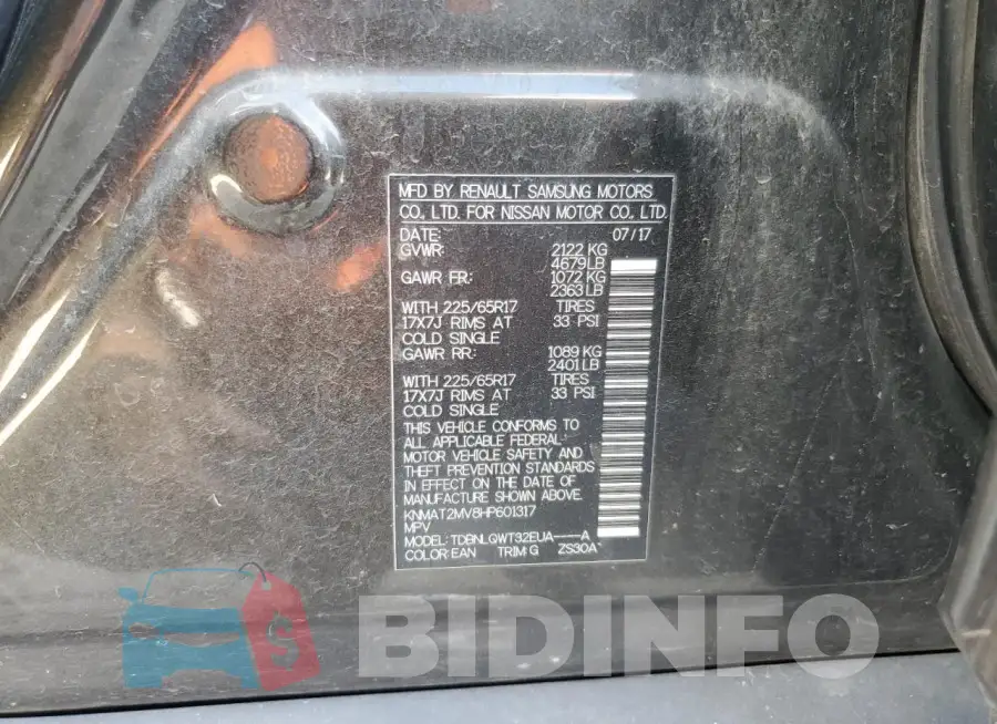 KNMAT2MV8HP601317 Photo# 12