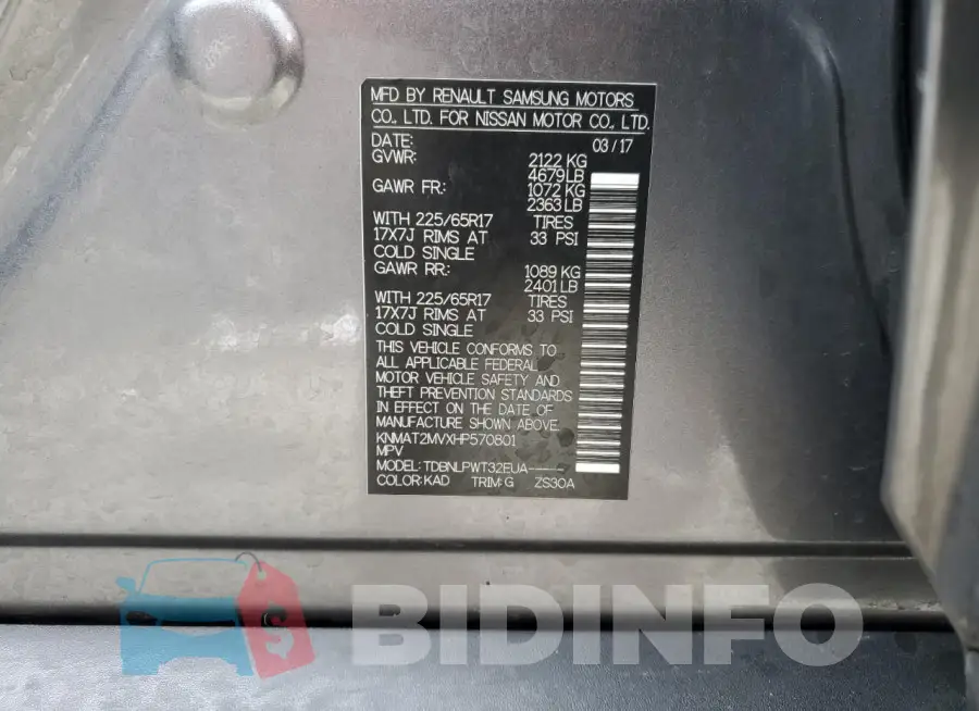 KNMAT2MVXHP570801 Photo# 13